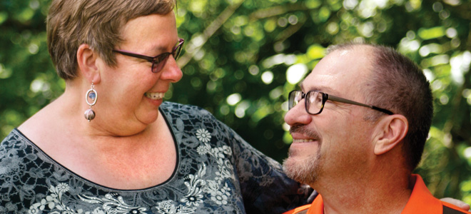 Ellen Layne with her husband and bladder cancer survivor Randy.